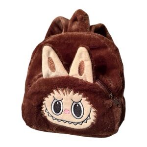 THE MONSTERS LABUBU Cute Brown Plush Backpack *Brand New*